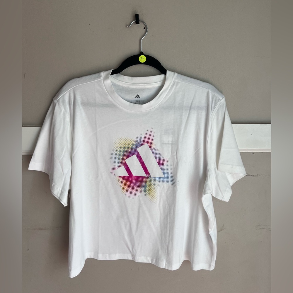 New Adidas White Loose Fit T-Shirt